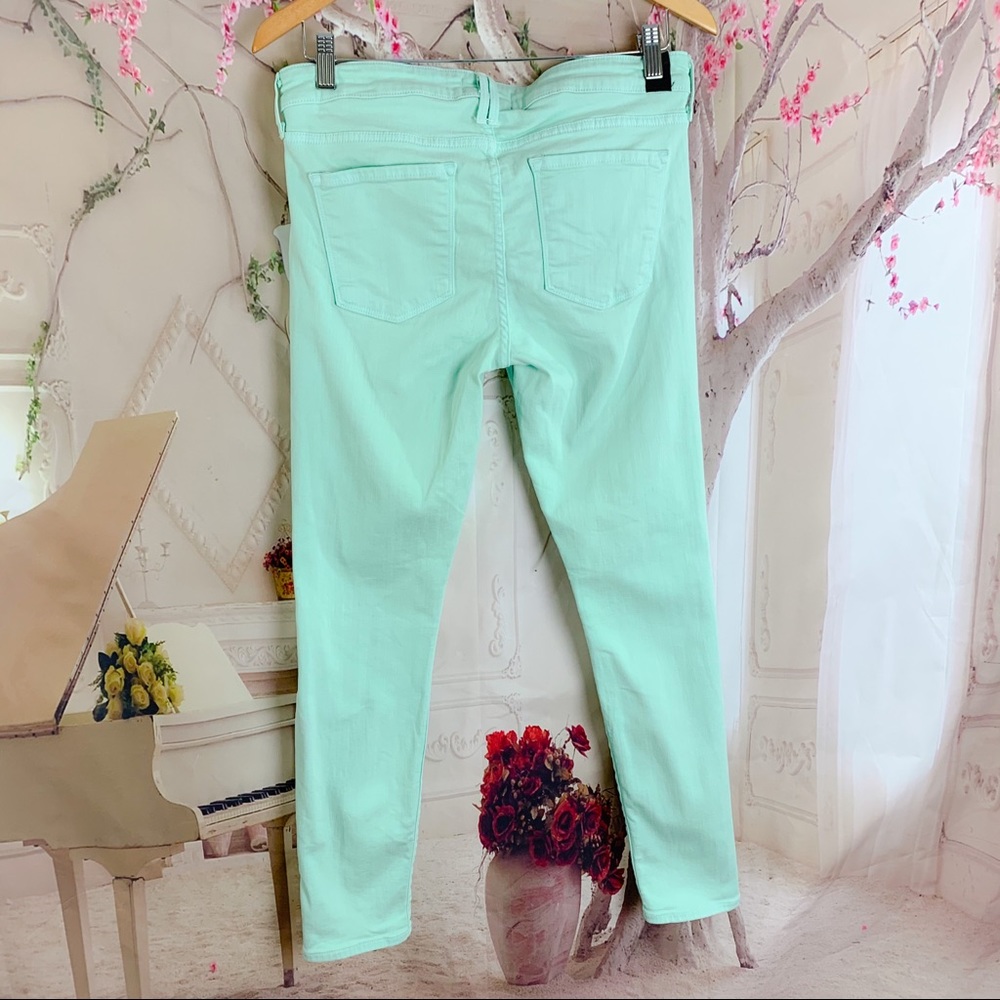 Vince Ankle Skinny Jeans in Light Mint - Picture 7 of 11